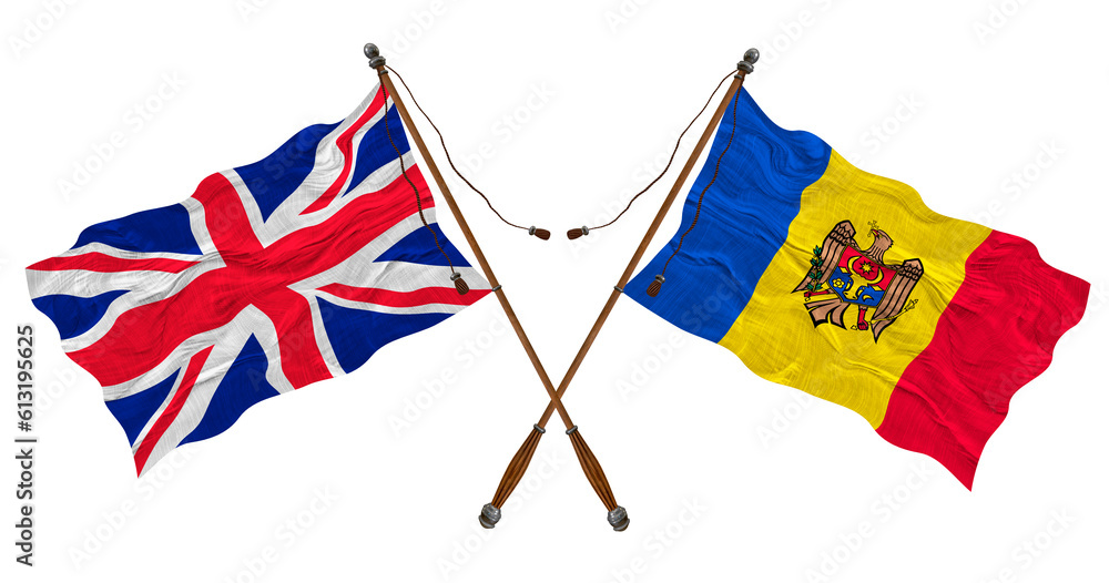 National flag  of Moldova. Background  with flag  of Moldova