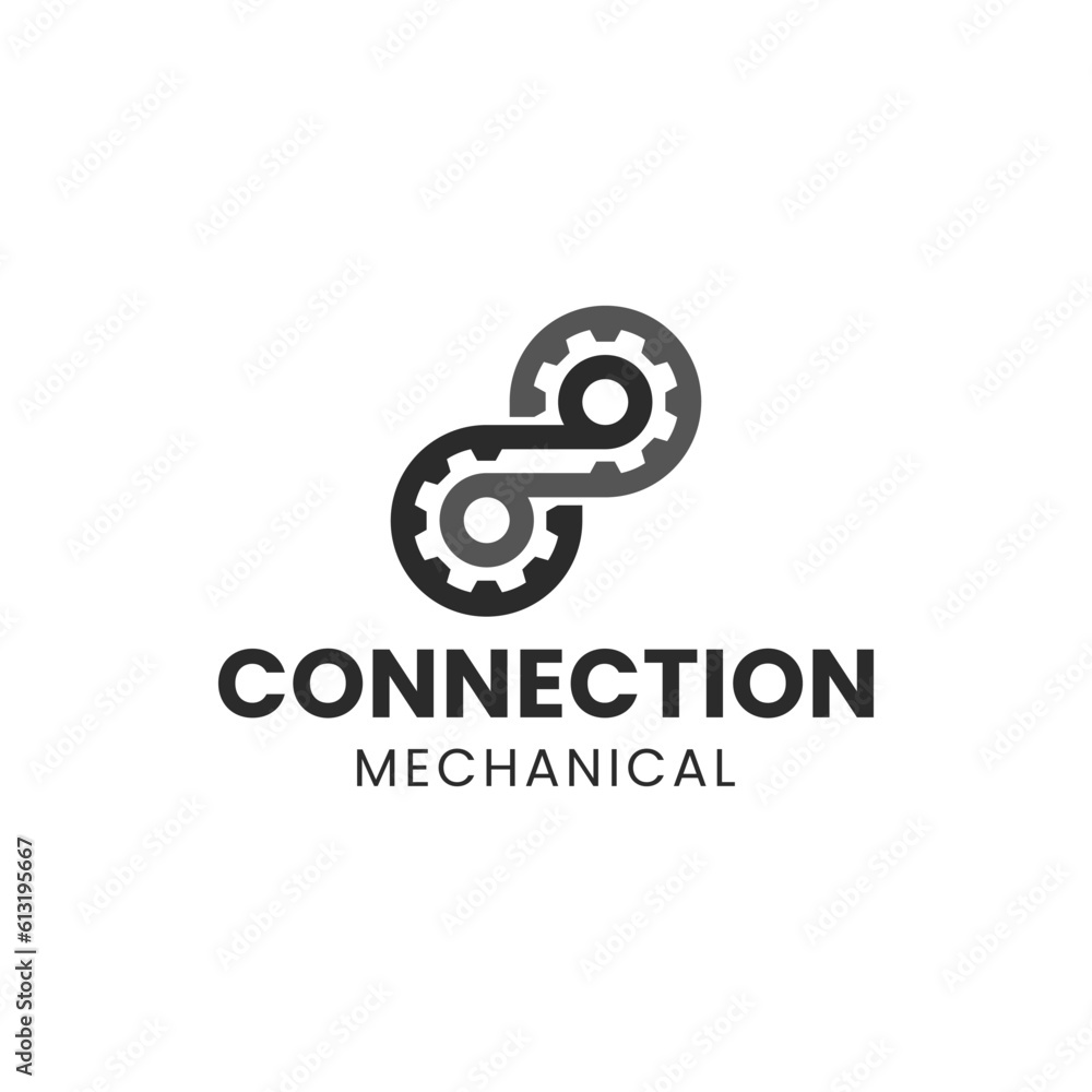 The logo illustrates interconnected gears. It is suitable for use for mechanical logos The logo illustrates interconnected gears. It is suitable for use for mechanical logos
