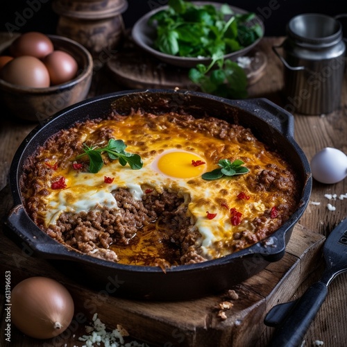 South African Bobotie: Warm and Aromatic Spiced Minced Meat Bake with Yellow Rice and Chutney