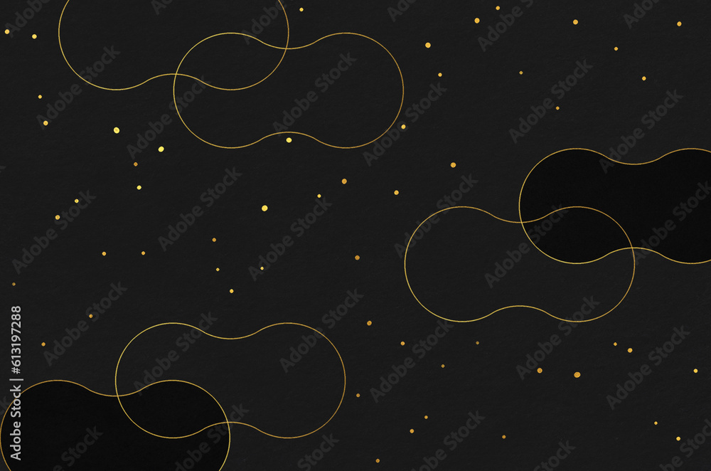 © tommy - Stylish black Japanese 'Washi' paper texture for background. Japanese paper with modern snowy sky pattern illustration.