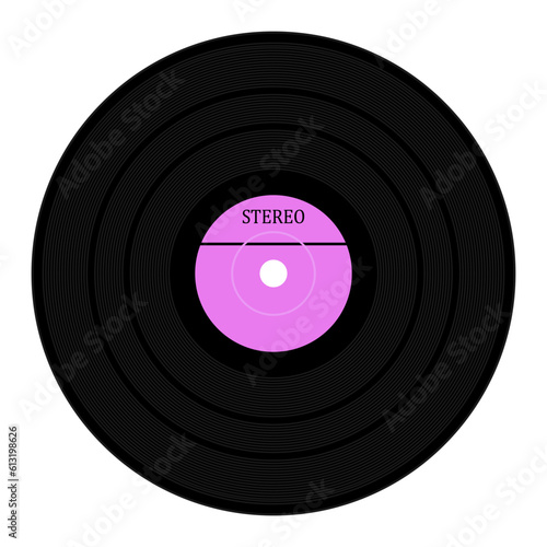 Vinyl record on a white background.