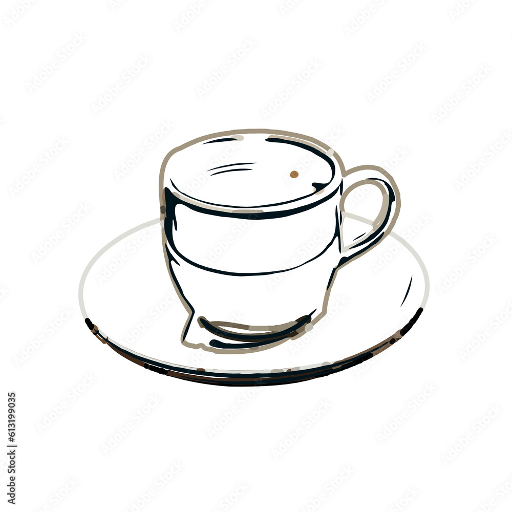 Coffee Cup Color Sketch With A Transparent Background Stock buy-colorful-120z-coffee-cup-color-sublimation-blanks-product-ceramic
