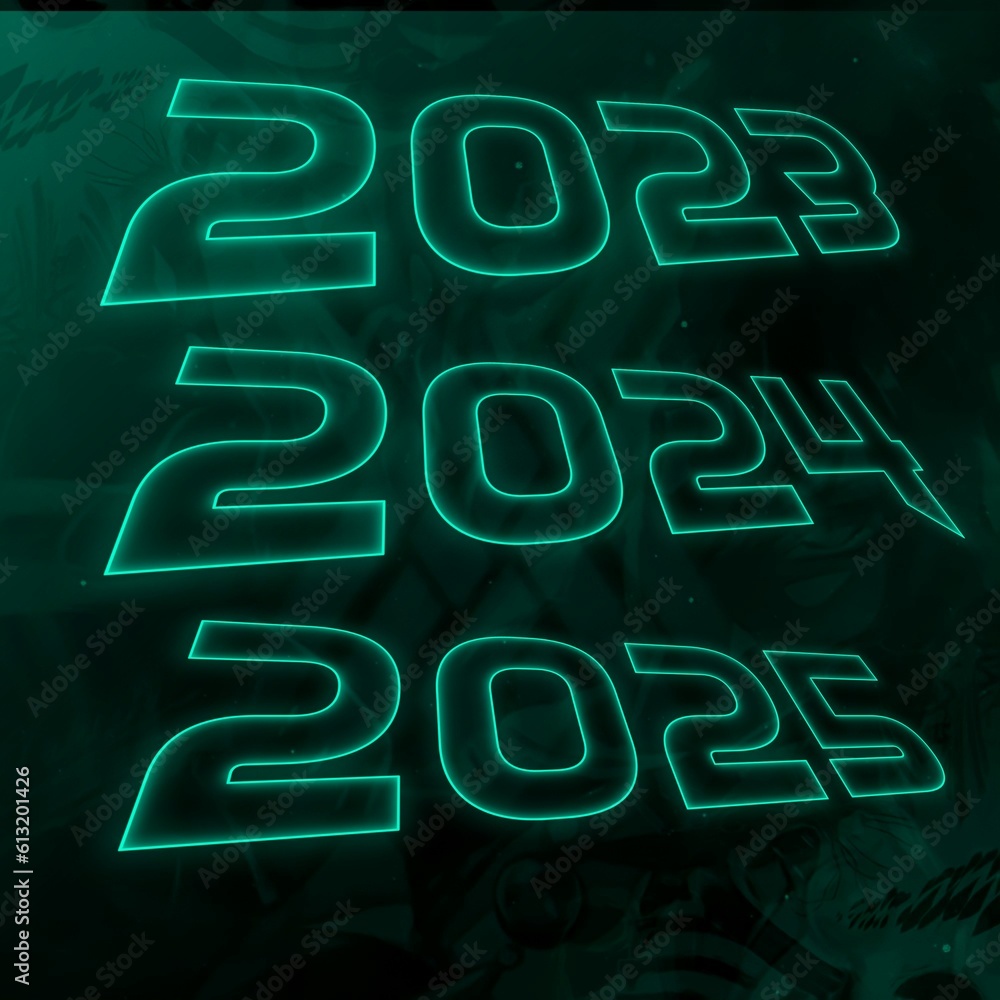 2023 , 2024,2025 neon wallpaper, happy new year Neon wallpaper, neon