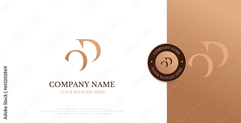 Fototapeta premium Initial OD Logo Design Vector
