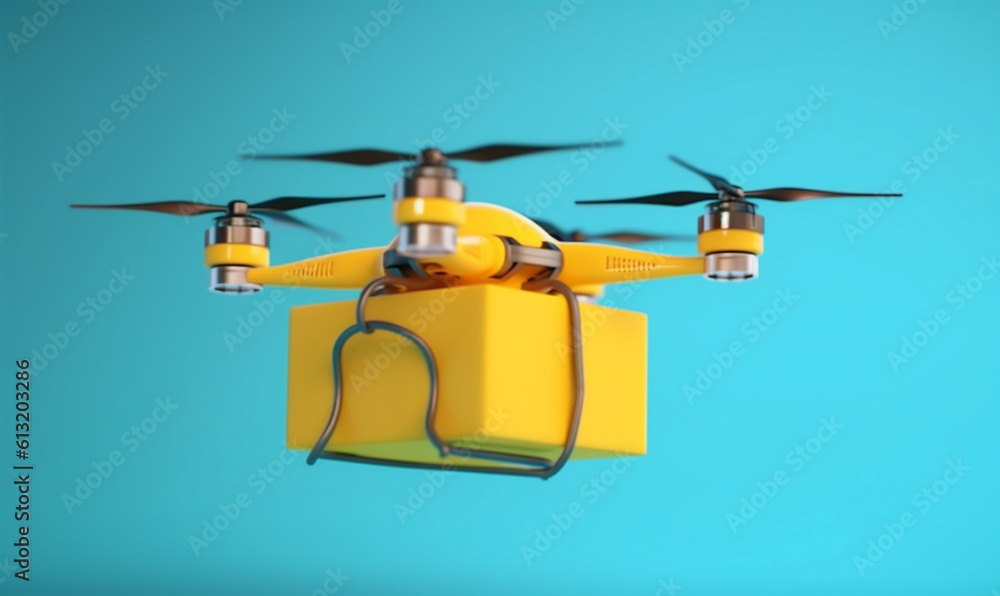 fly drone air fast blue aircraft helicopter technology delivery cargo. Generative AI. fly drone air fast blue aircraft helicopter technology delivery cargo. Generative AI.