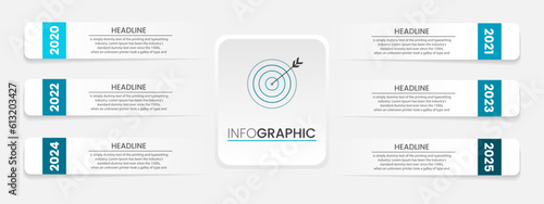 vector Business Infographic design template , Process timeline chart , number options