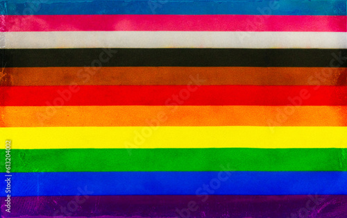 Pride flag -LGBTQ+ with worn-out effect 