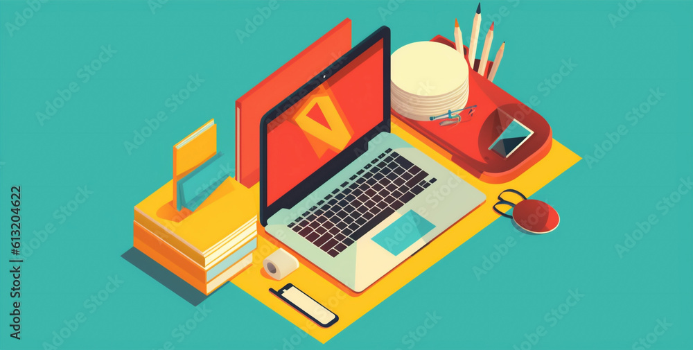 laptop background gadget technology digital computer business web colours design desktop. Generative AI. laptop background gadget technology digital computer business web colours design desktop. Generative AI.