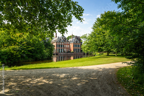 Fototapeta Naklejka Na Ścianę i Meble -  Historic Duivenvoorde castle with a magnificent park in the countryside of Netherlands on a sunny summer day