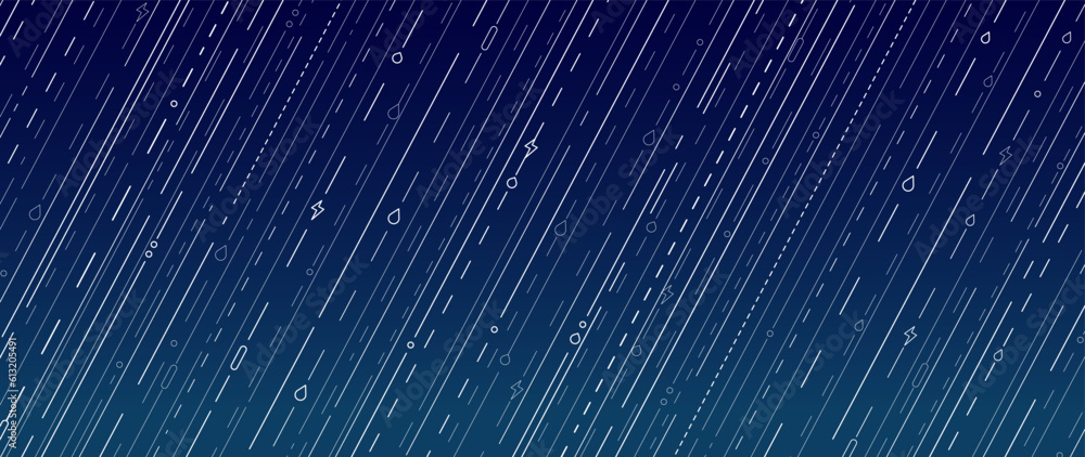 Rain tech line vector background Rain tech line vector background