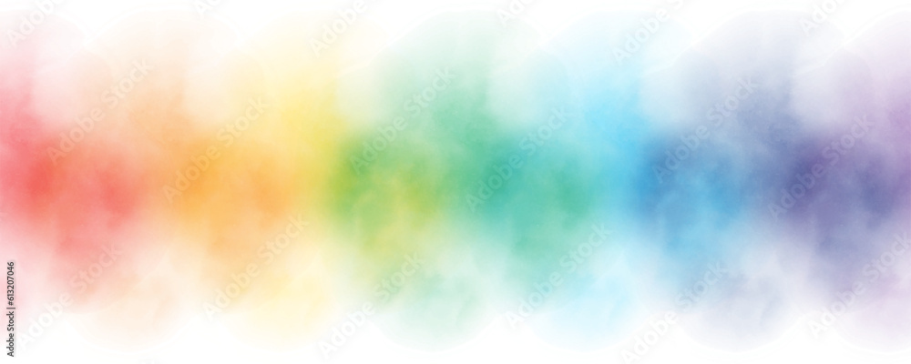 Rainbow watercolor background banner in soft pastel Rainbow watercolor background banner in soft pastel