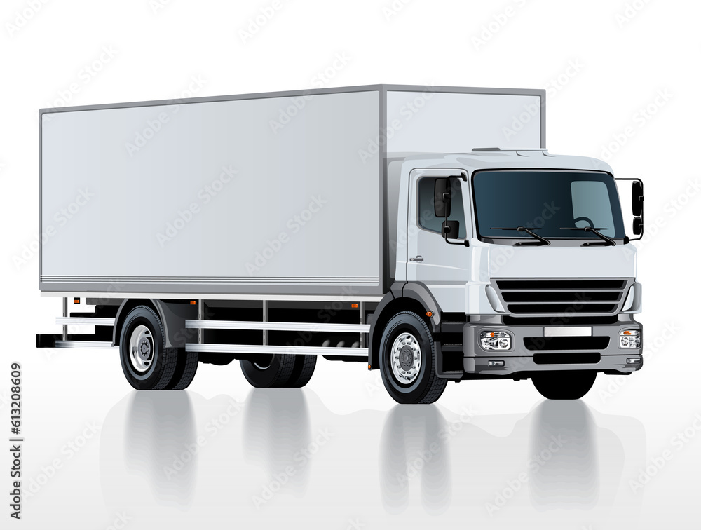 Truck template isolated on transparency background. PNG format