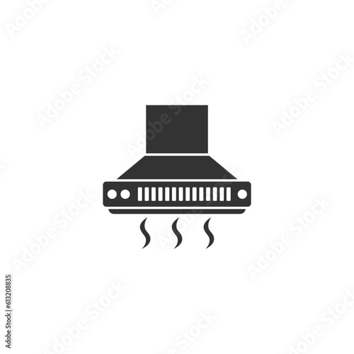 Kitchen extractor fan icon isolated on white background. Cooker hood. Kitchen exhaust. Household appliance. 