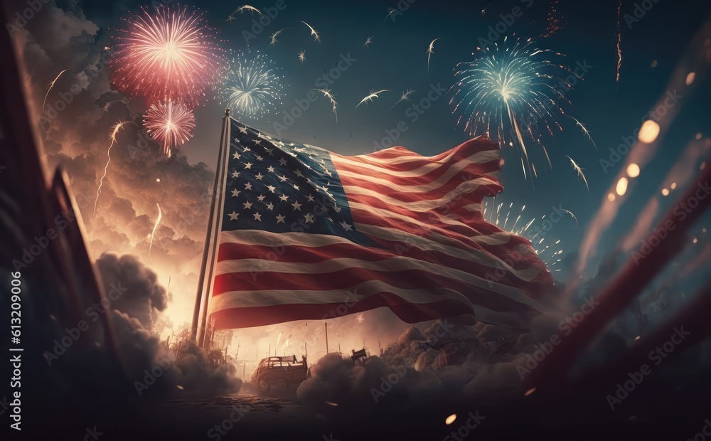 realistic 4th of July background, Celebration background for American ...