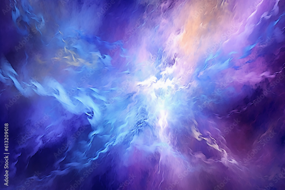 Obraz premium Abstract gradient art style, an electrifying lightning storm with an intense mood. AI generative