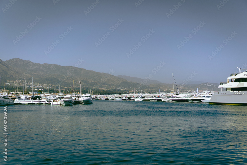 Yacht marina in Marbella, Spain.