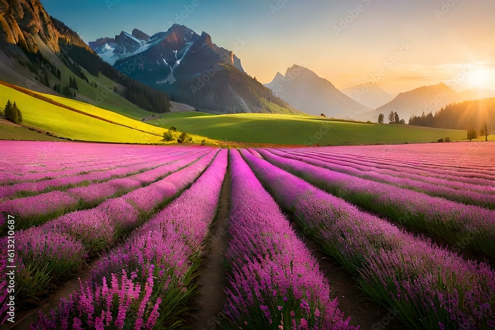 lavender field in region