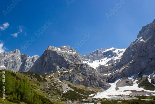 Landscape in the Austrian Alps of the Dachstein region  Styria in Austria 