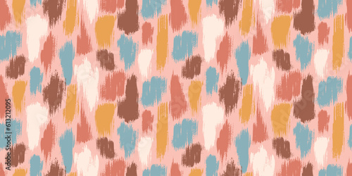 Abstract floral seamless pattern in pale warm colors. Camouflage endless background. Grunge dirty spots, animal skin imitation.