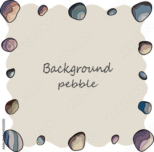 Sand background with sea pebbles