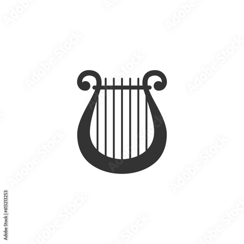 Lyra icon vector. Flat icon isolated on the white background. Editable EPS file. Vector illustration