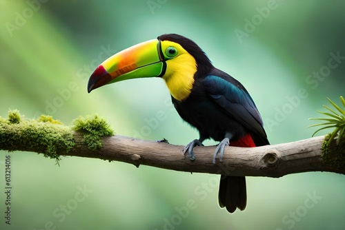 toucan on a branch generated by ai