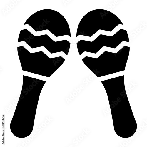 maracas glyph icon