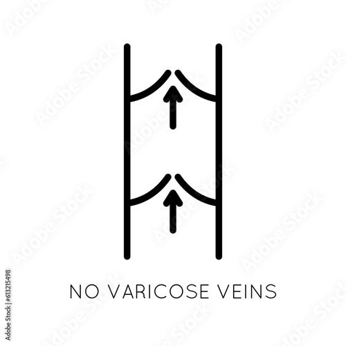 Veins vector icon. Absence of varicose veins. Proper blood circulation. Valve operation.