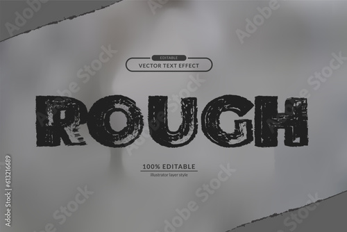 rough grunge ink dirty editable text effect. eps vector file