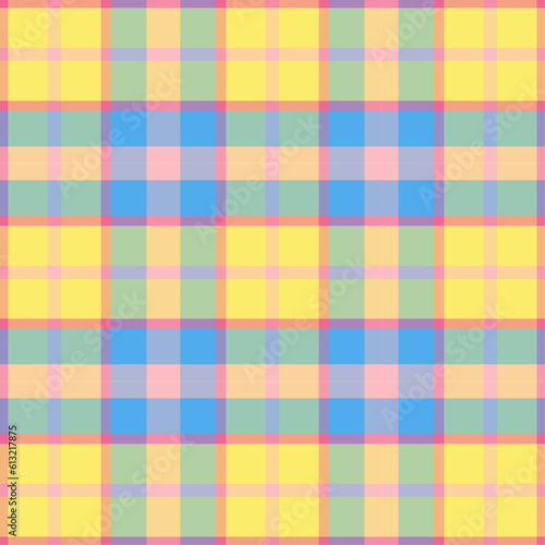 Summer sorbet palette seamless plaid pattern