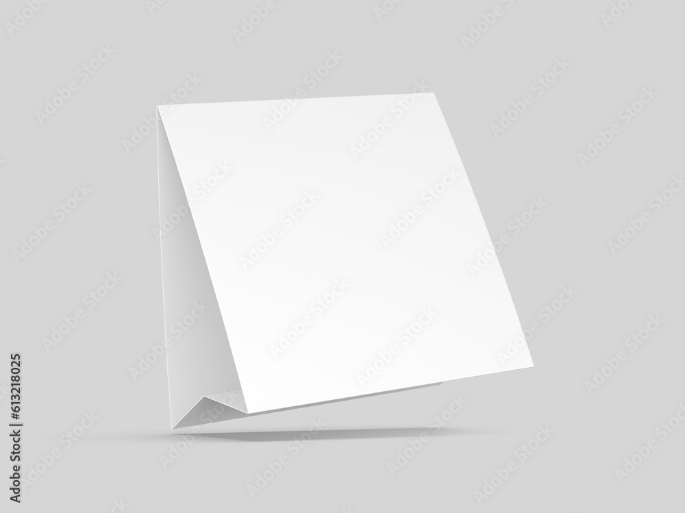 Blank table tent card. Blank white 3d illustration. Blank table tent card. Blank white 3d illustration.