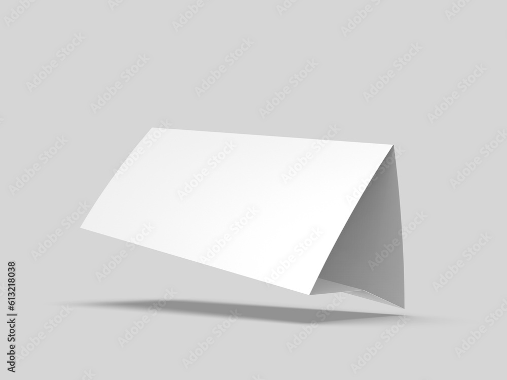 Blank table tent card. Blank white 3d illustration. Blank table tent card. Blank white 3d illustration.
