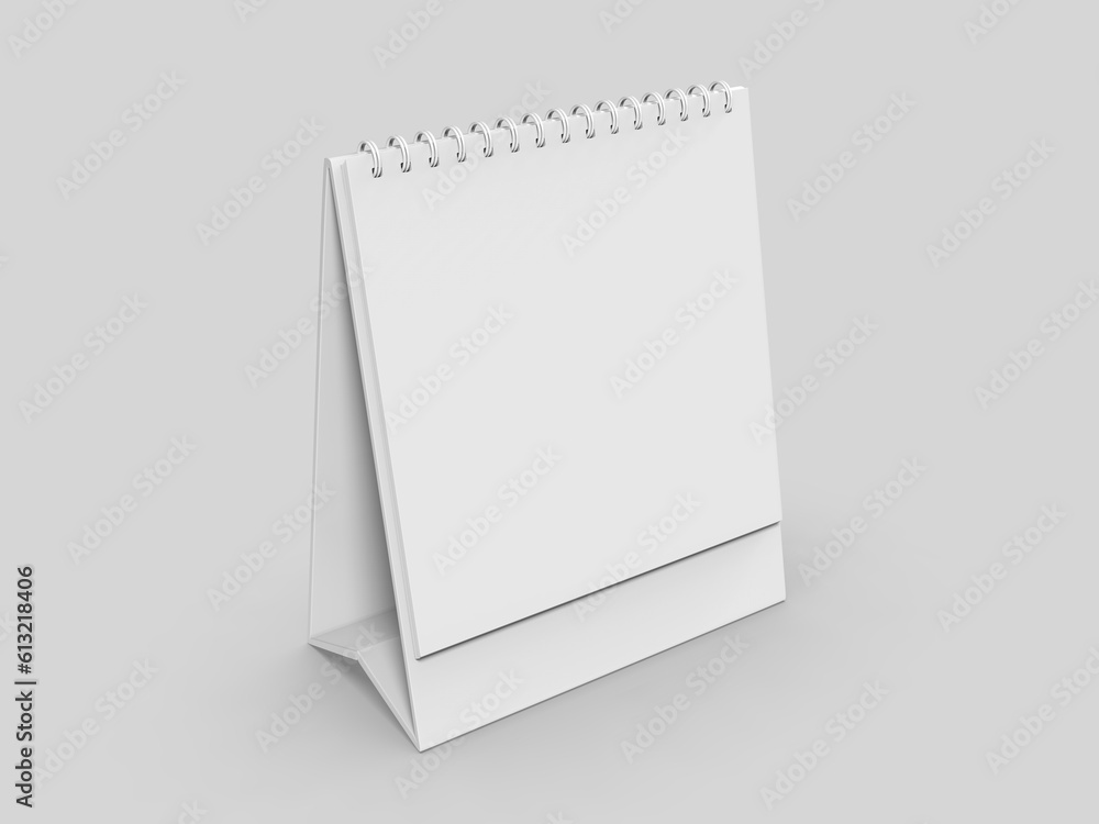 Blank desk top calendar isolated on white background for mock up and print designs. Blank desk top calendar isolated on white background for mock up and print designs.