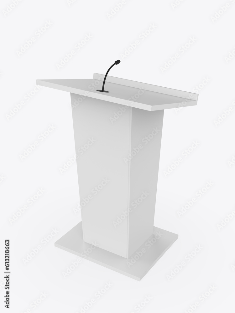 Blank podium speech stand 3d template illustration. Blank podium speech stand 3d template illustration.