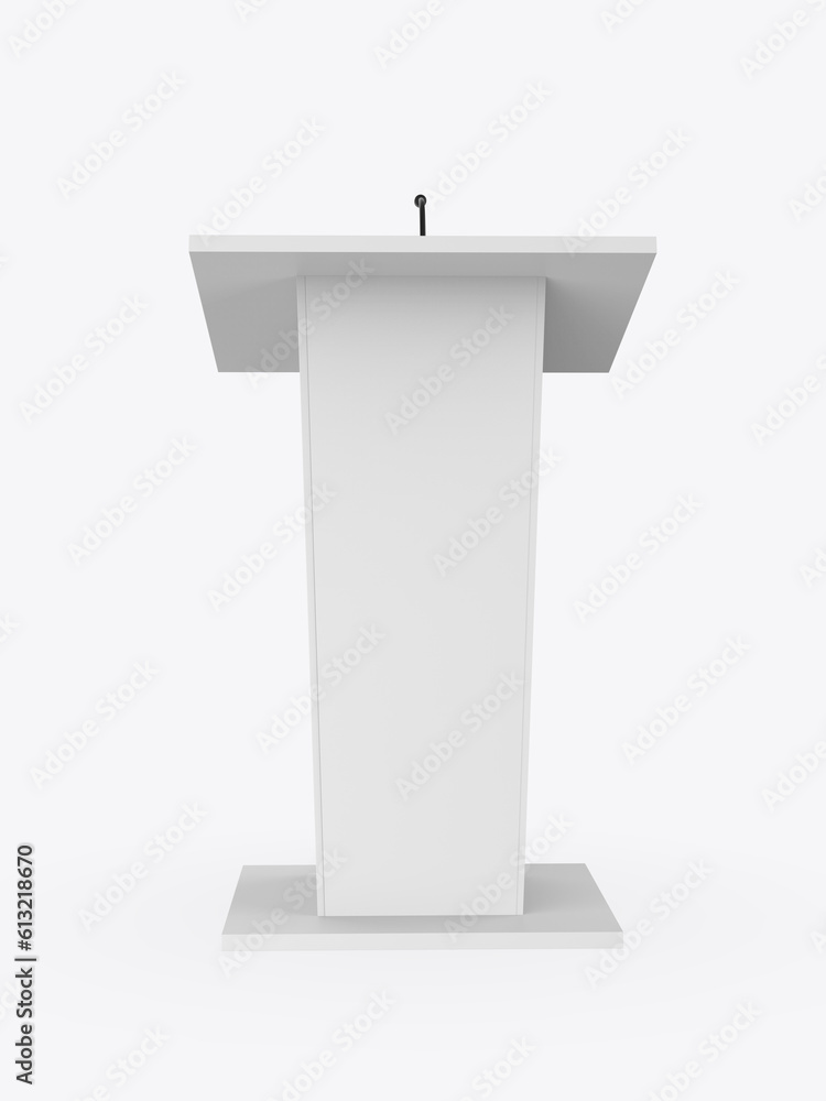 Blank podium speech stand 3d template illustration. Blank podium speech stand 3d template illustration.