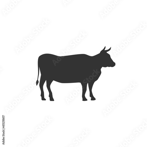 Cow icon in solid in modern flat style vector
