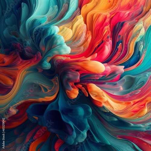 Vibrant Swirling Colors Abstract Wallpaper