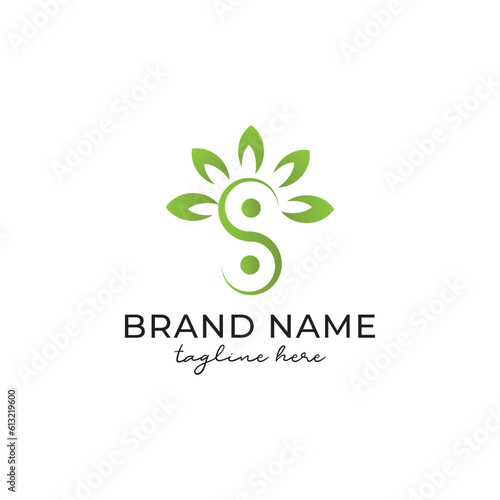 natural lifestyle vector logo template, vector illustration