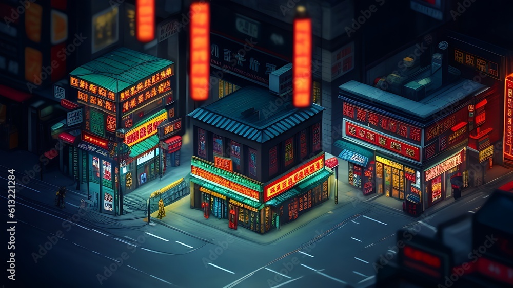 Obraz premium market in the China city