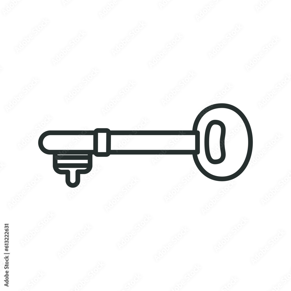 Old door key vector icon illustration isolated on light purple background Old door key vector icon illustration isolated on light purple background