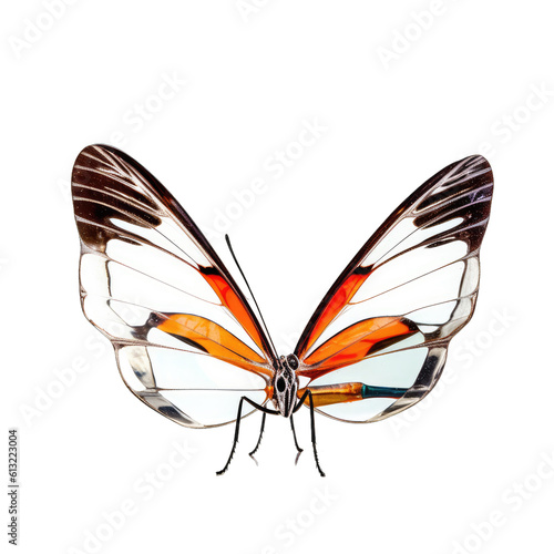 Glasswing butterfly -  Greta oto. Transparent PNG. Generative AI