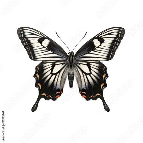 Scarce swallowtail butterfly -  Iphiclides podalirius 3. Transparent PNG. Generative AI