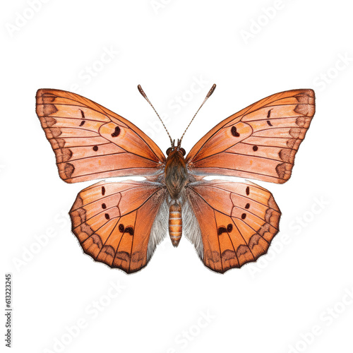 Scarce copper butterfly - Lycaena virgaureae 3. Transparent PNG. Generative AI