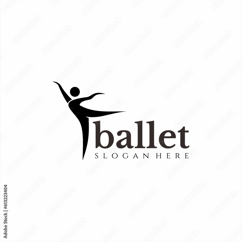 ballet logo silhouette concept design