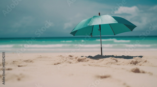 umbrella on the beach. generative AI 