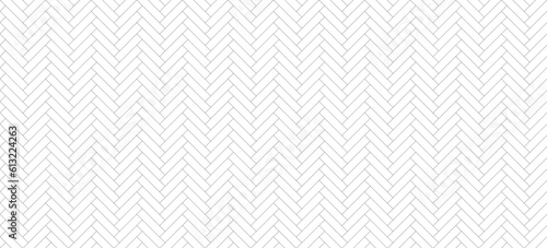 Herringbone wallpaper, floor, kitchen vector seamless tile pattern. Simple scandinavian ceramic bright zigzag print banner