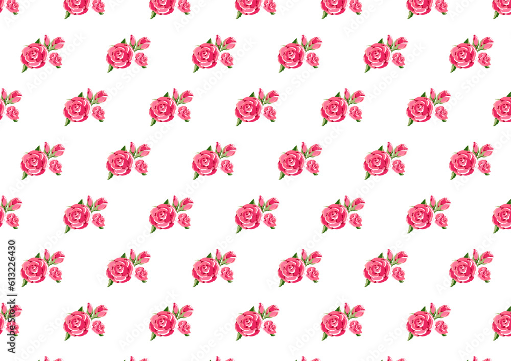 Rose flowers seamless pattern. Vector style. Rose flowers seamless pattern. Vector style.