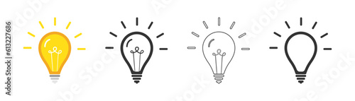 Light bulb icon. Light bulb vector icon. Idea icon. Vector illustration