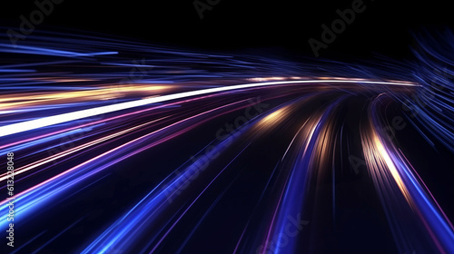 3d render motion line of speed and power or light. Generative ai © LabirintStudio