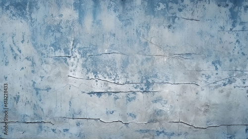 A textured blue and gray abstract wall painting. Generative ai